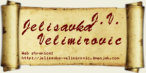 Jelisavka Velimirović vizit kartica